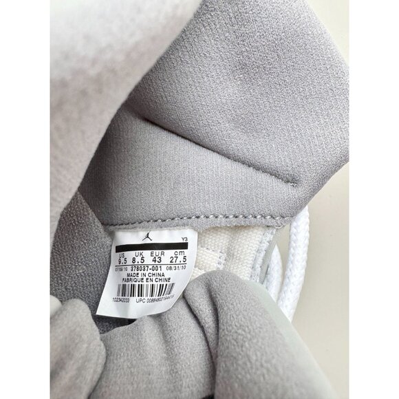 NIB 2010 NIKE Air Jordan 11 Retro Cool Grey Leather Lace Up Sneakers, Size 9.5 - Picture 10 of 16